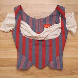 Late 90s/Early 2000s Vivienne Westwood Red Label Drape Corset Style Top Blouse
